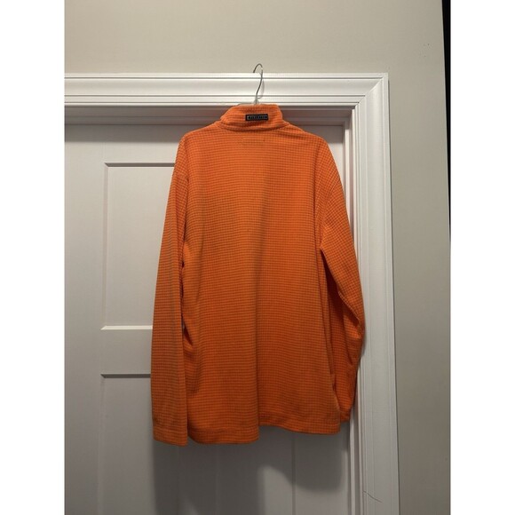 Southern Marsh Men Size Medium Fieldtec Waffle knit 1/4 zip pull over Orange - Picture 6 of 6